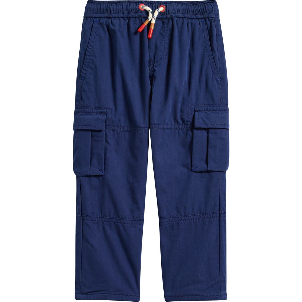 Mini Boden Kids' Adventure Cotton Lined Cargo Pants In Blue