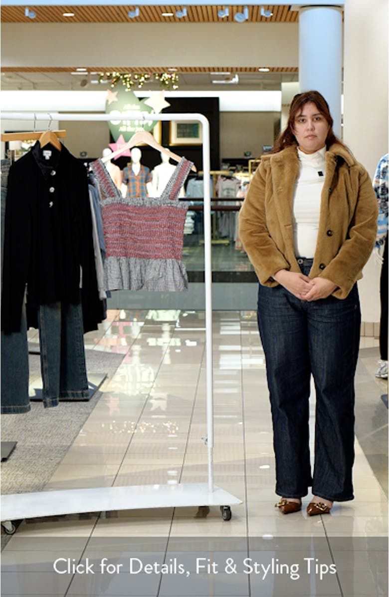 Ami Smocked Organic Cotton Peplum Camisole, sales video thumbnail