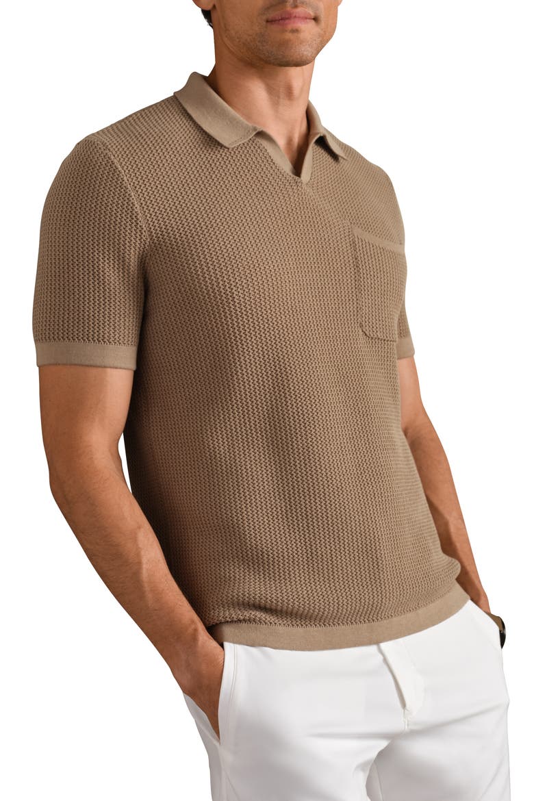 Coastal Johnny Collar Polo, Alternate, color, TEAK BROWN