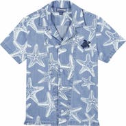 Vilebrequin Kids' Starfish Light Print Denim Shirt