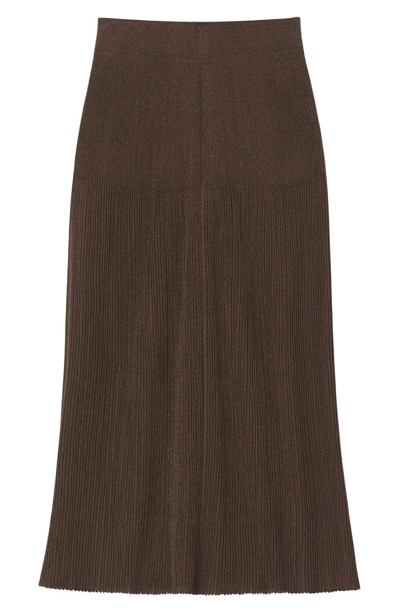 Lafayette 148 New York Glitter Rib Midi Sweater Skirt, Alternate, color, 