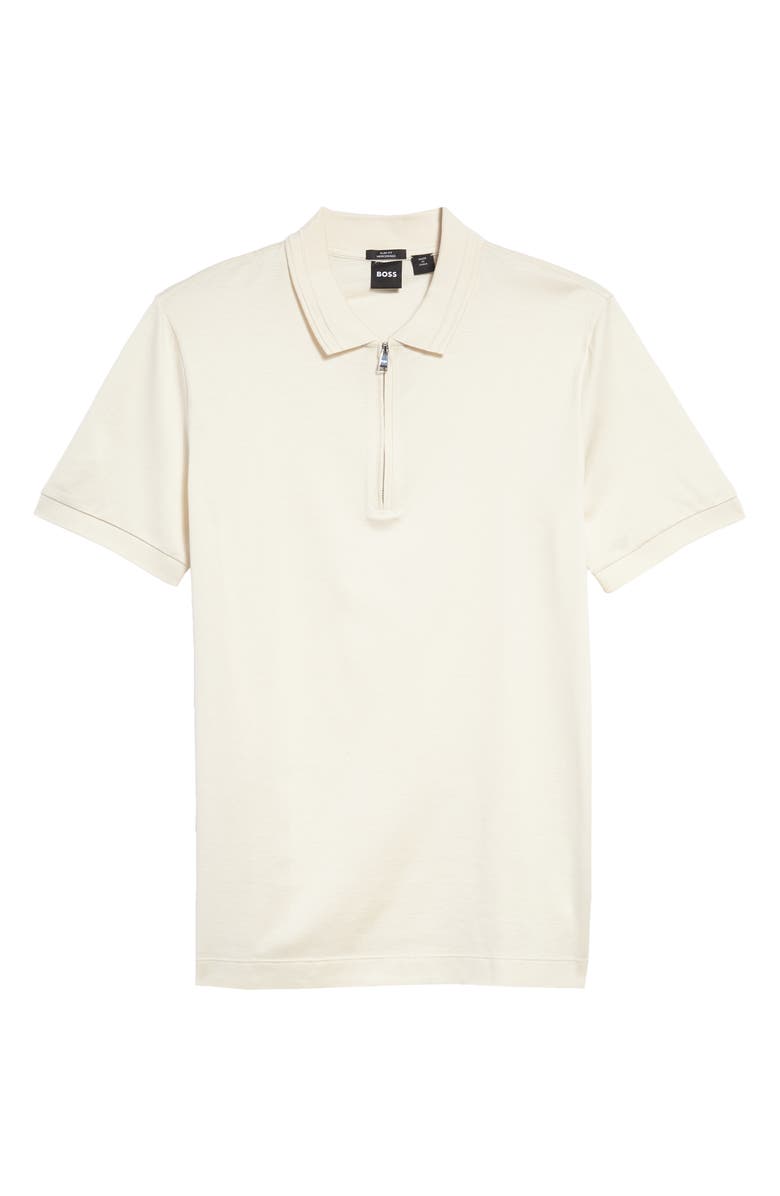 BOSS Polston Cotton Polo, Main, color, Open White