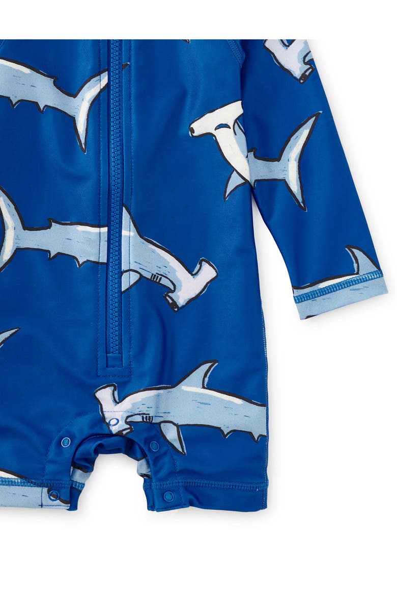 Tea Collection Rash Guard Baby Swimsuit, Alternate, color, Hammerhead Sharks