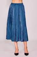 MELLODAY Metallic Release Pleat Skirt