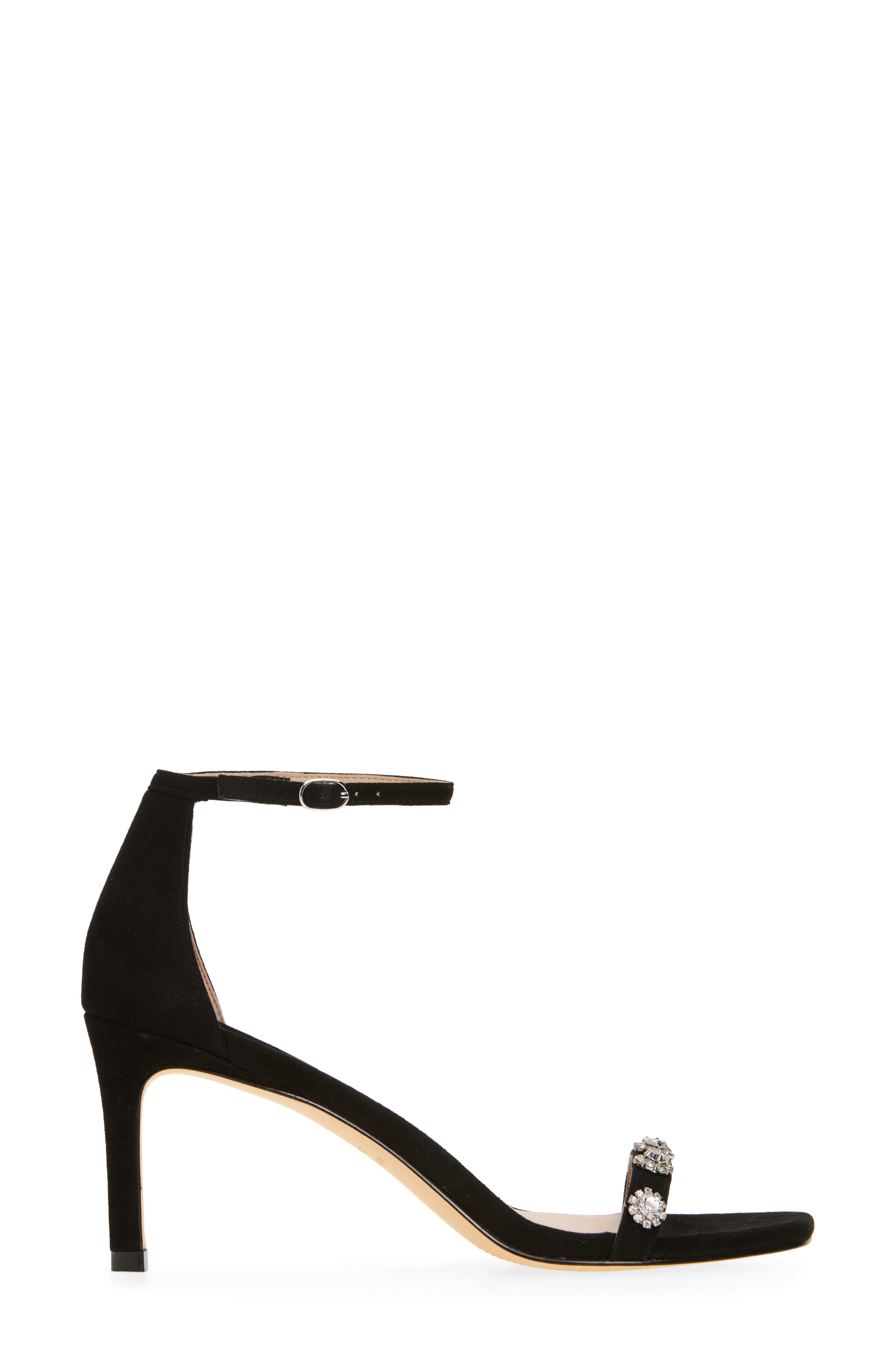 Stuart Weitzman Justina 75 Sandal, Alternate, color, Black