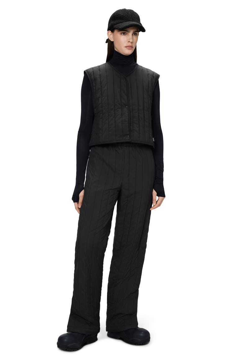Banja Water Resistant Crop Liner Vest, Alternate, color, BLACK
