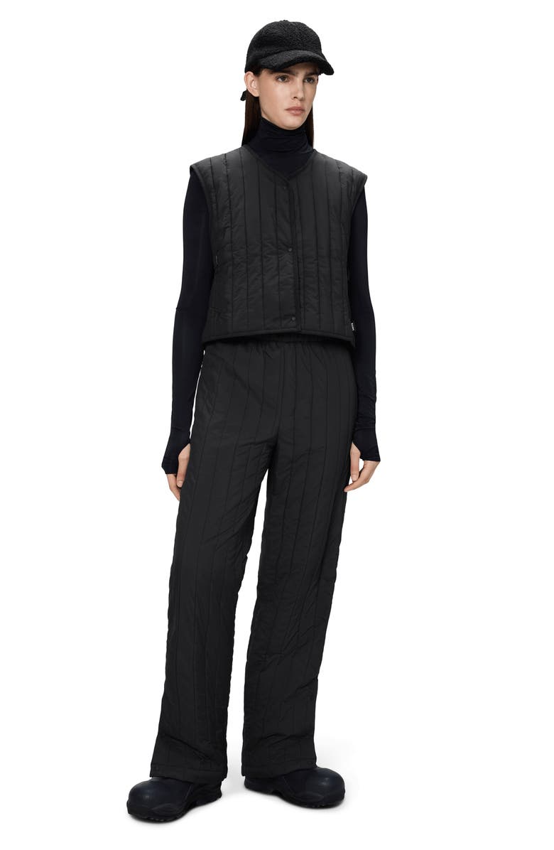 Rains Banja Water Resistant Crop Liner Vest, Alternate, color, Black