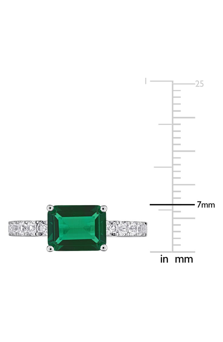 Julianna B. Lab-Created Emerald & White Sapphire Ring, Alternate, color, 