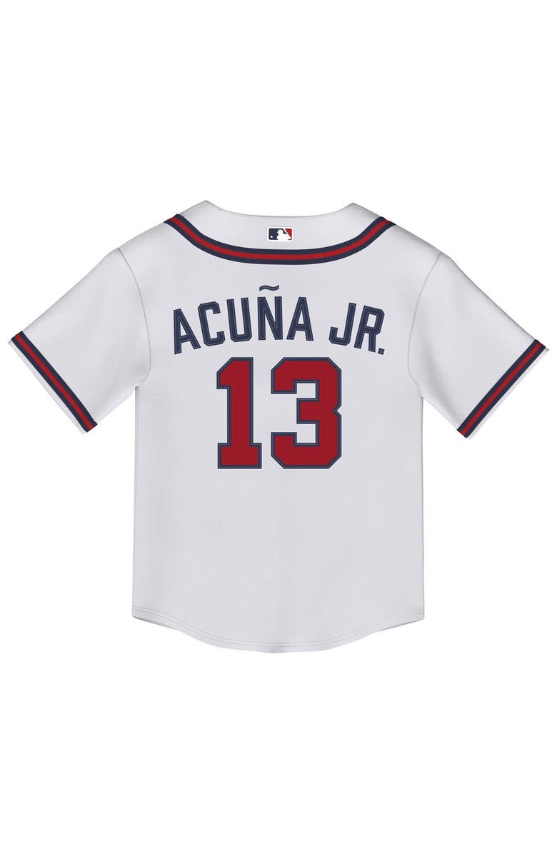 Nike Infant Nike Ronald Acuña Jr. White Atlanta Braves Home Replica Jersey, Alternate, color,