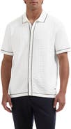 Bugatchi Short Sleeve Full Button Sweater