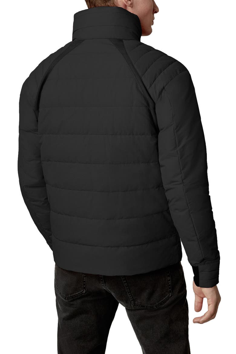 Updated Hybridge Base Hooded 750 Fill Power Down Jacket, Alternate, color, BLACK