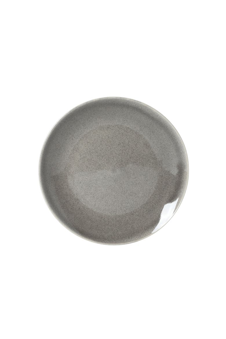 Castle Peak 12-Piece Reactive Glaze Stoneware Dinnerware Set, Alternate, color, Grey