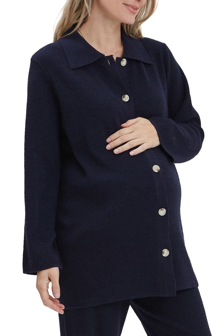 Thomasine Sweater Cardigan, Alternate, color, NAVY