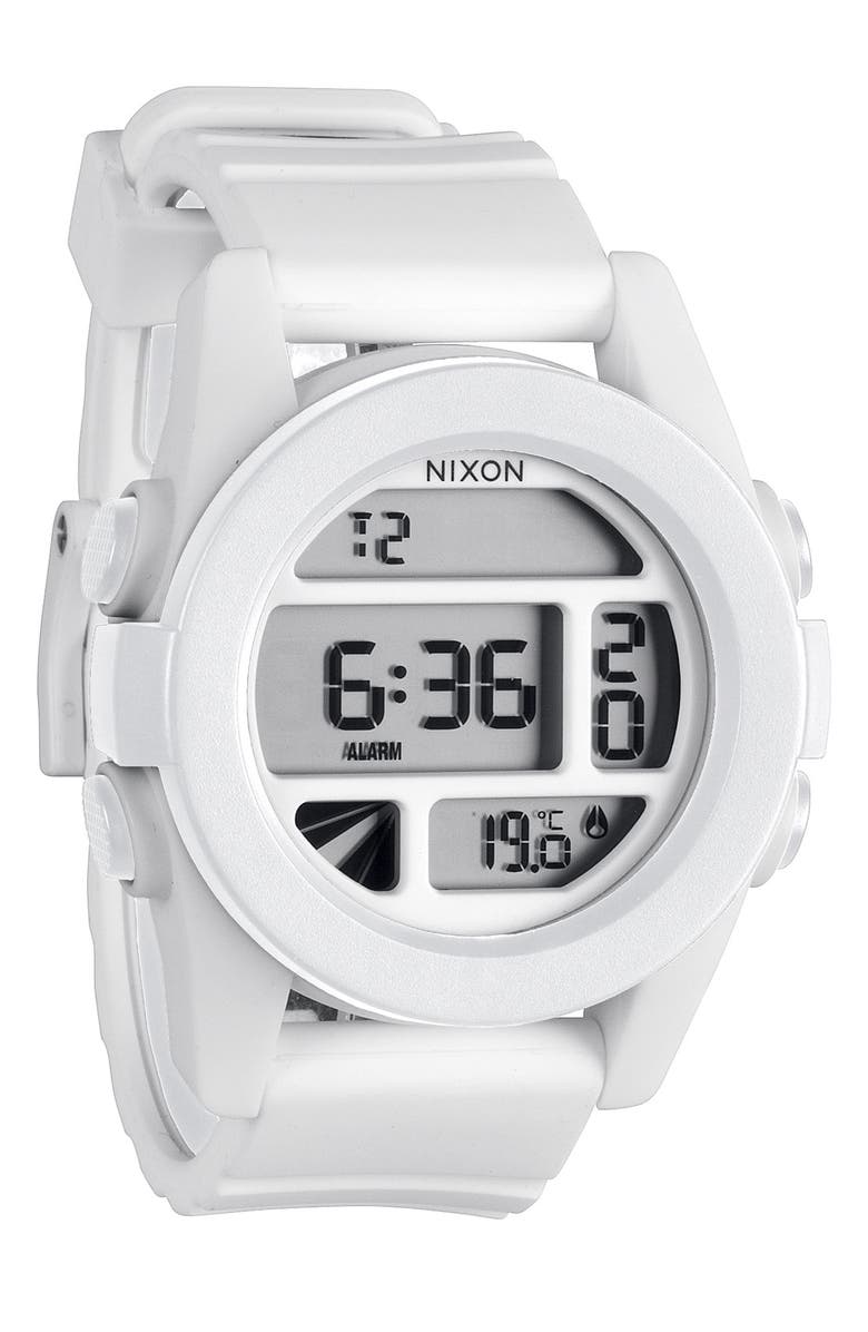 Nixon 'The Unit' Round Digital Watch, 44mm, Main, color, 