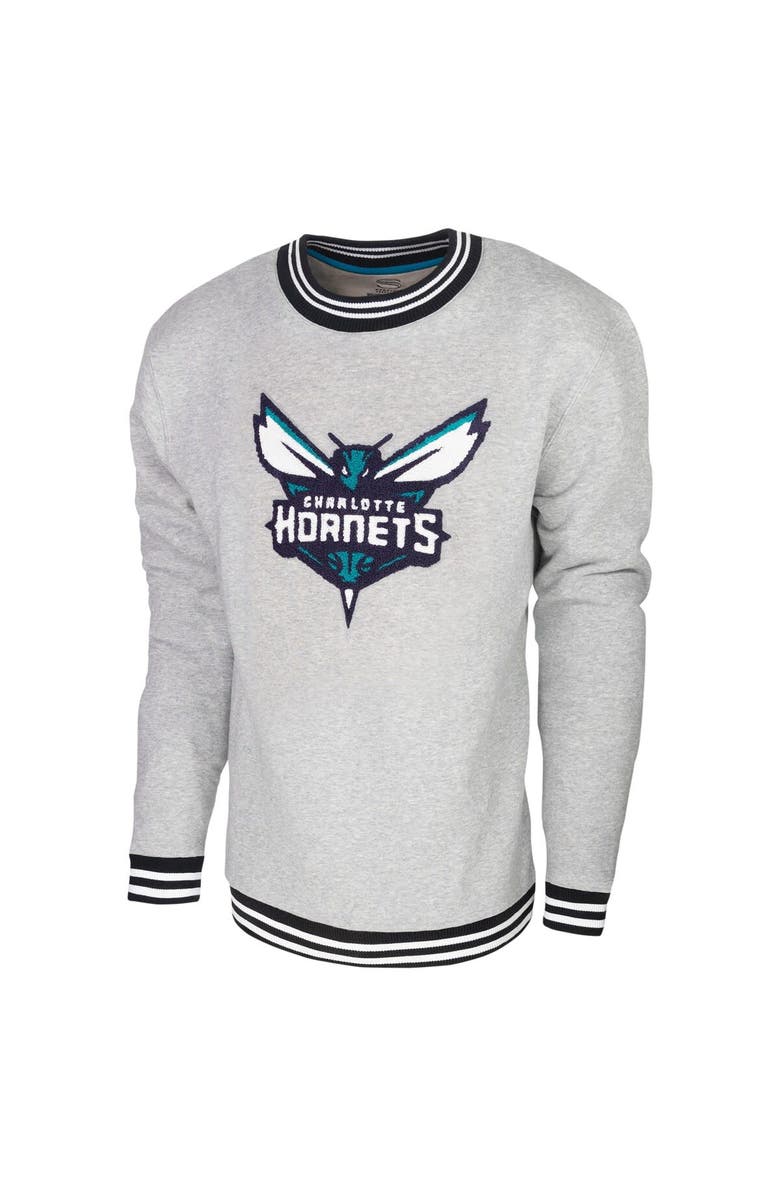 Stadium Essentials Men's Stadium Essentials Heather Gray Charlotte Hornets Club Level Pullover Sweatshirt, Alternate, color, Heather Gray