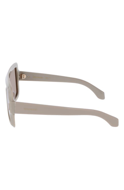 Ferragamo Rivet Acetate Shield Sunglasses In Beige
