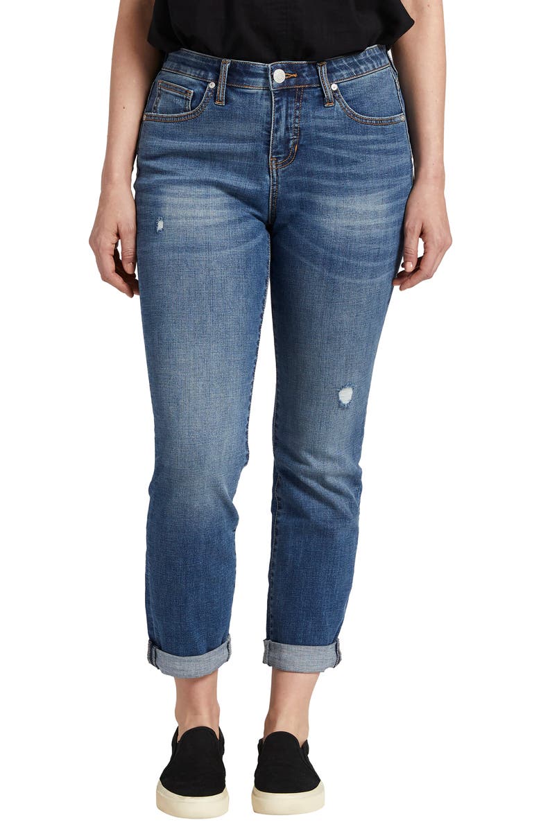 JAG Carter Mid Rise Crop Girlfriend Jeans, Main, color, 