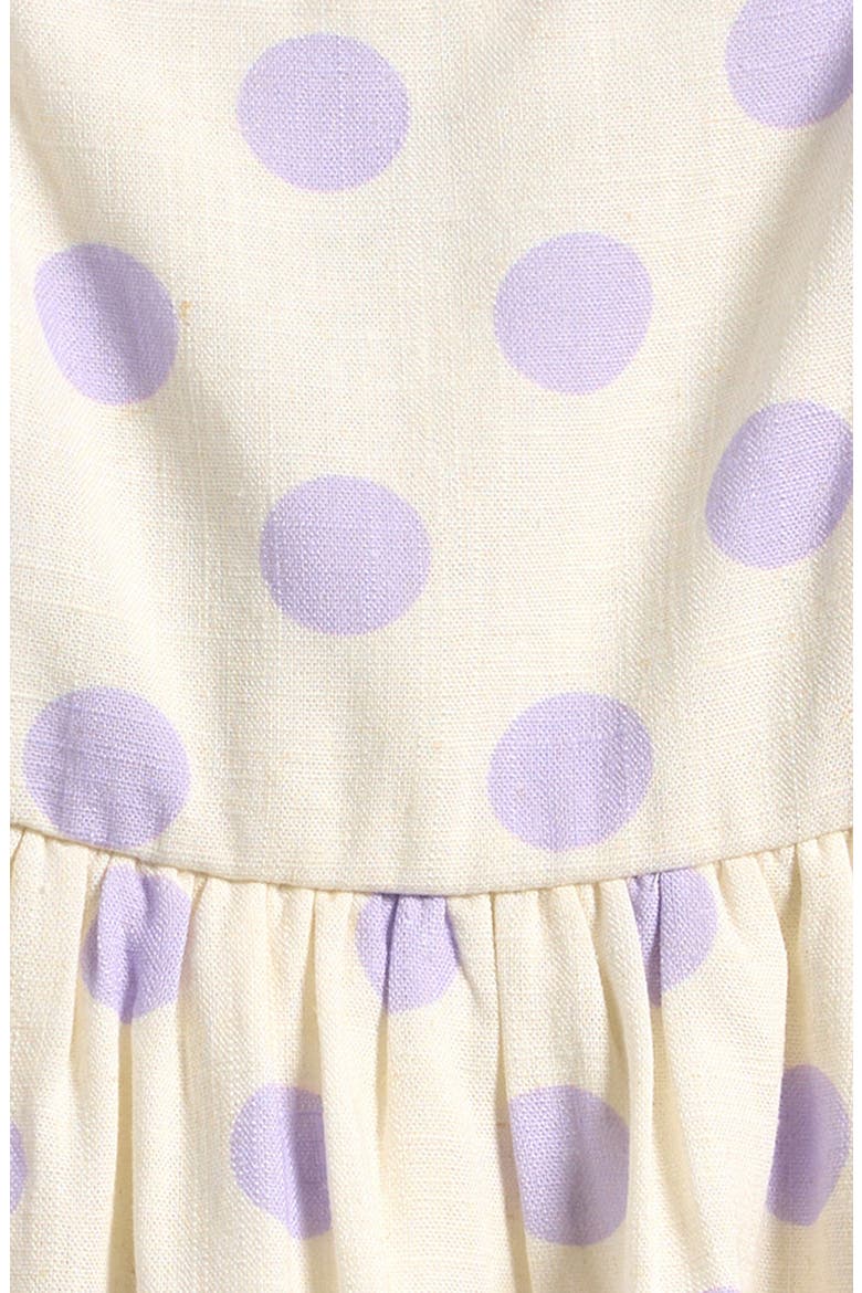 Kids' Polka Dot Tie Strap Bubble Hem Tank, Alternate, color, ORCHID DOT