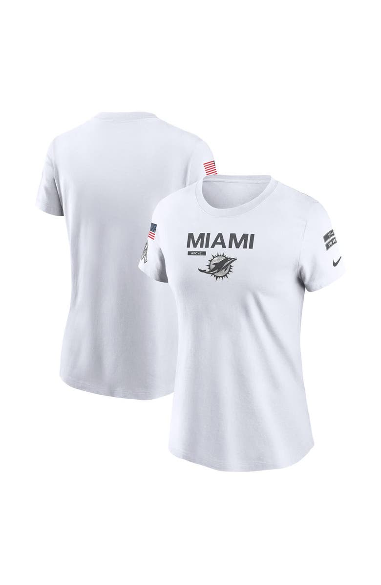 Nike Women's Nike White Miami Dolphins 2024 Salute To Service Legend Performance T-Shirt, Main, color, 