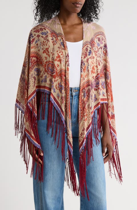 Floral Fringe Cape