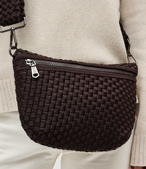 Sol And Selene Ethereal - Woven Neoprene Crossbody Bag In Chocolate