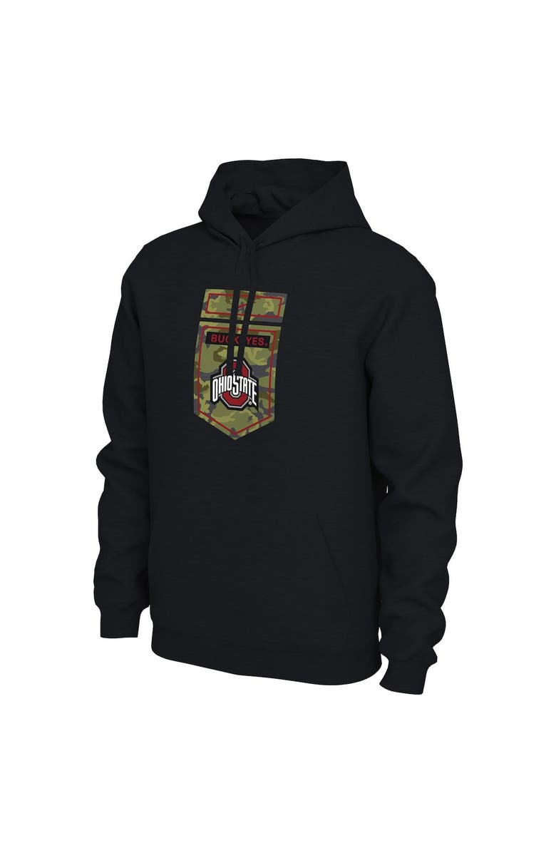 Nike Men's Nike Black Ohio State Buckeyes Veterans Camo Pullover Hoodie, Alternate, color, 