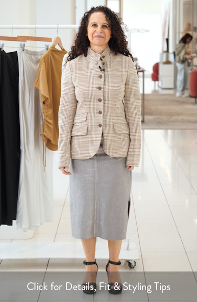 Slade Glen Plaid Ponte Knit Blazer, sales video thumbnail