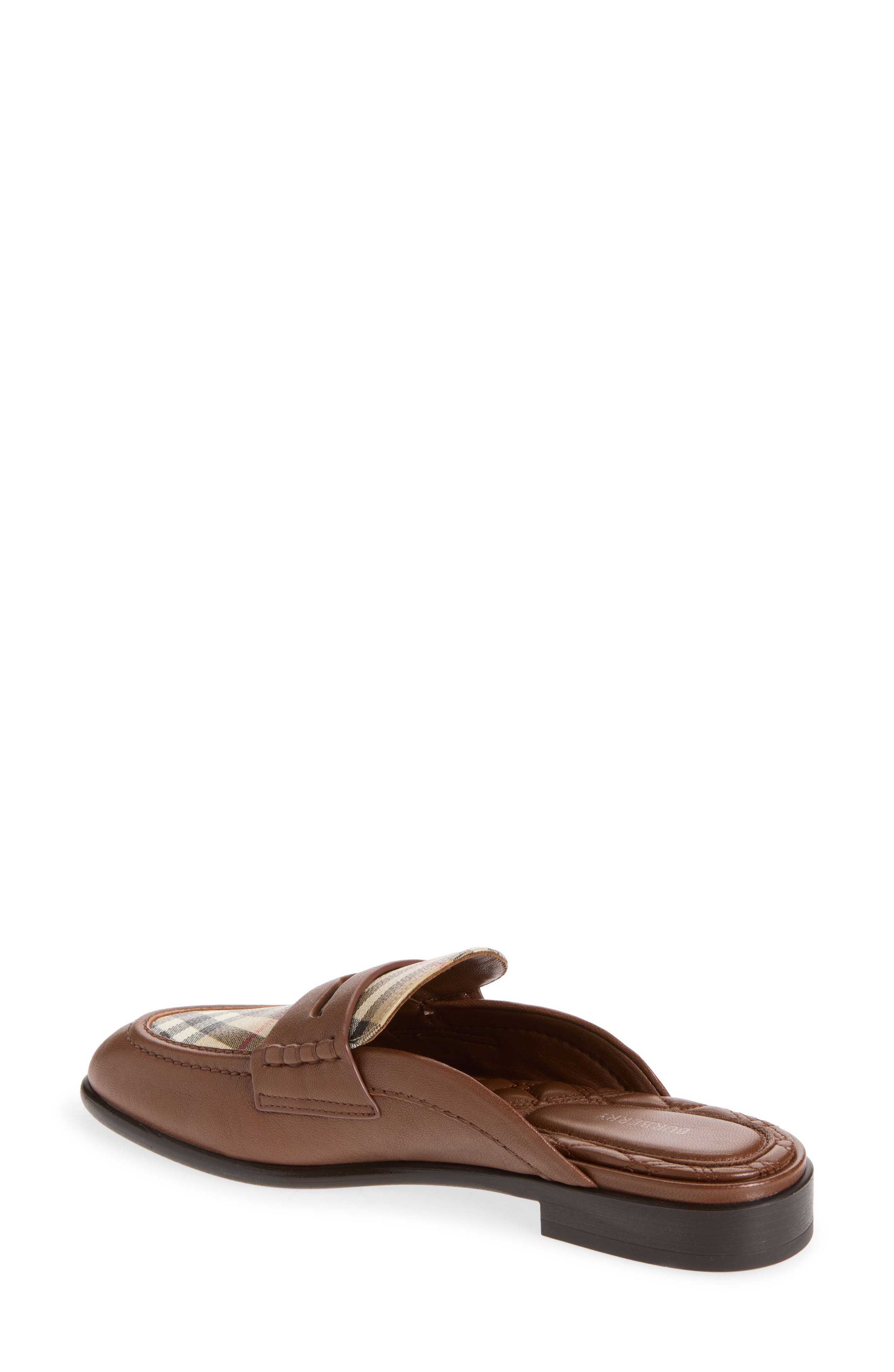 Opal Check Loafer Mule, Alternate, color, TOBACCO / ARCHIVE BEIGE