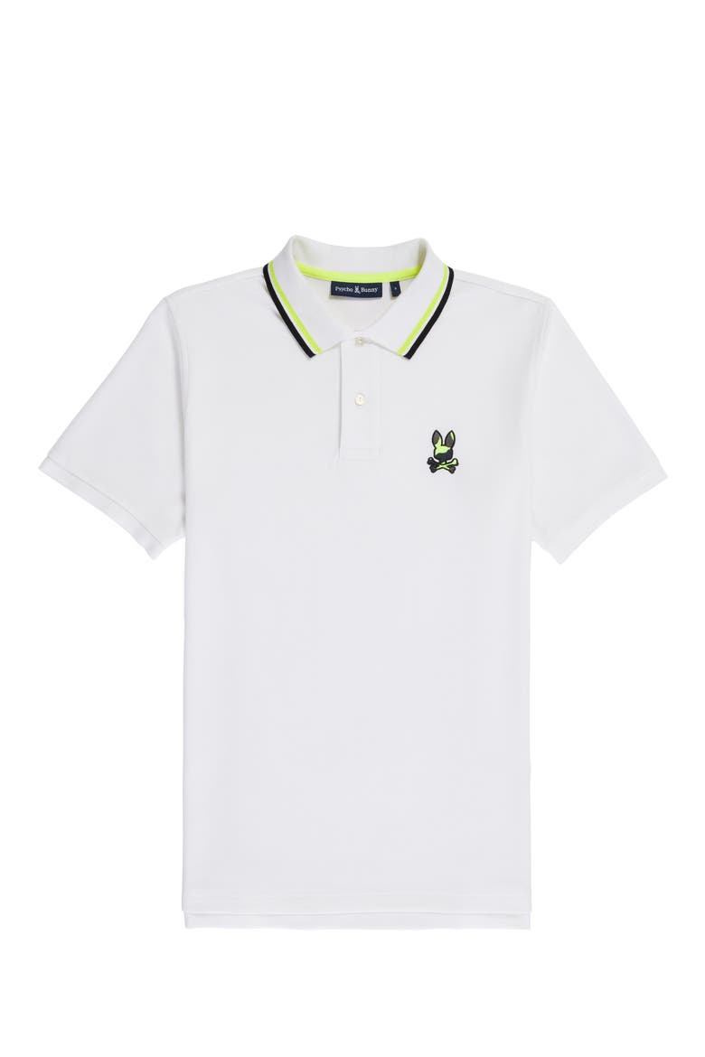Plano Tipped Cotton Piqué Polo, Alternate, color, WHITE