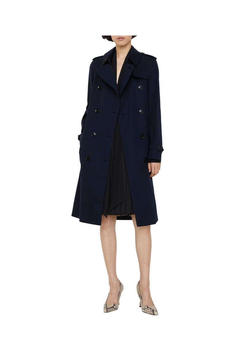Long Kensington Heritage Trench Coat, Alternate, color, Coal blue