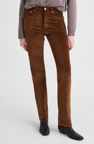 Madewell Longline Straight Leg Velvet Pants