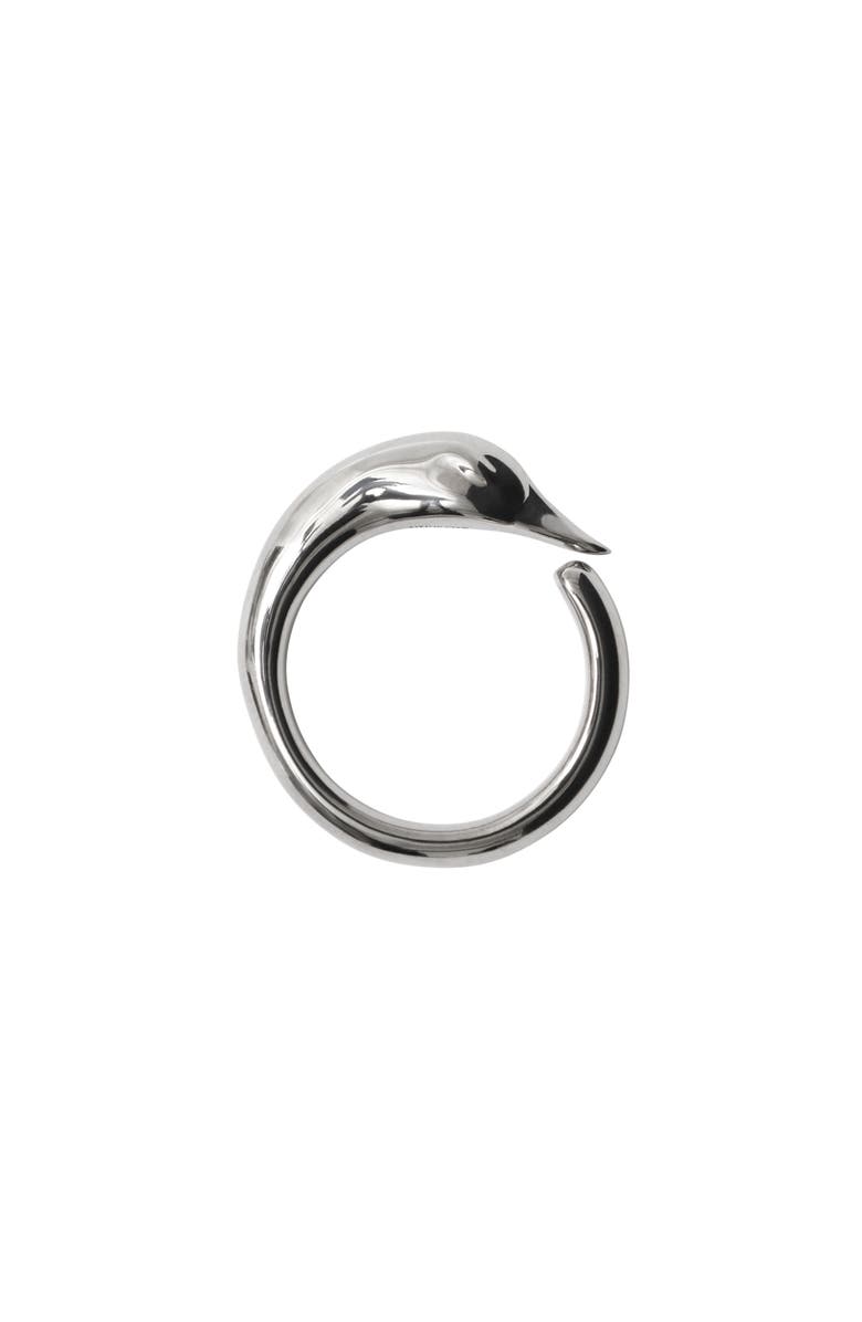 Burberry Duck Ring, Main, color, Silver