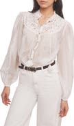 MINT VELVET Floral Cutwork Detail Blouse