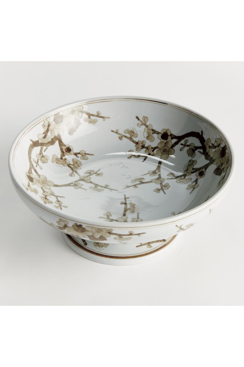 Province Empress Decorative Footed Bowl - Brown & White, Alternate, color, White