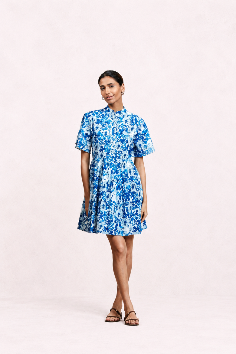 Vibeka Short Dress, Main, color, Blue Nerano