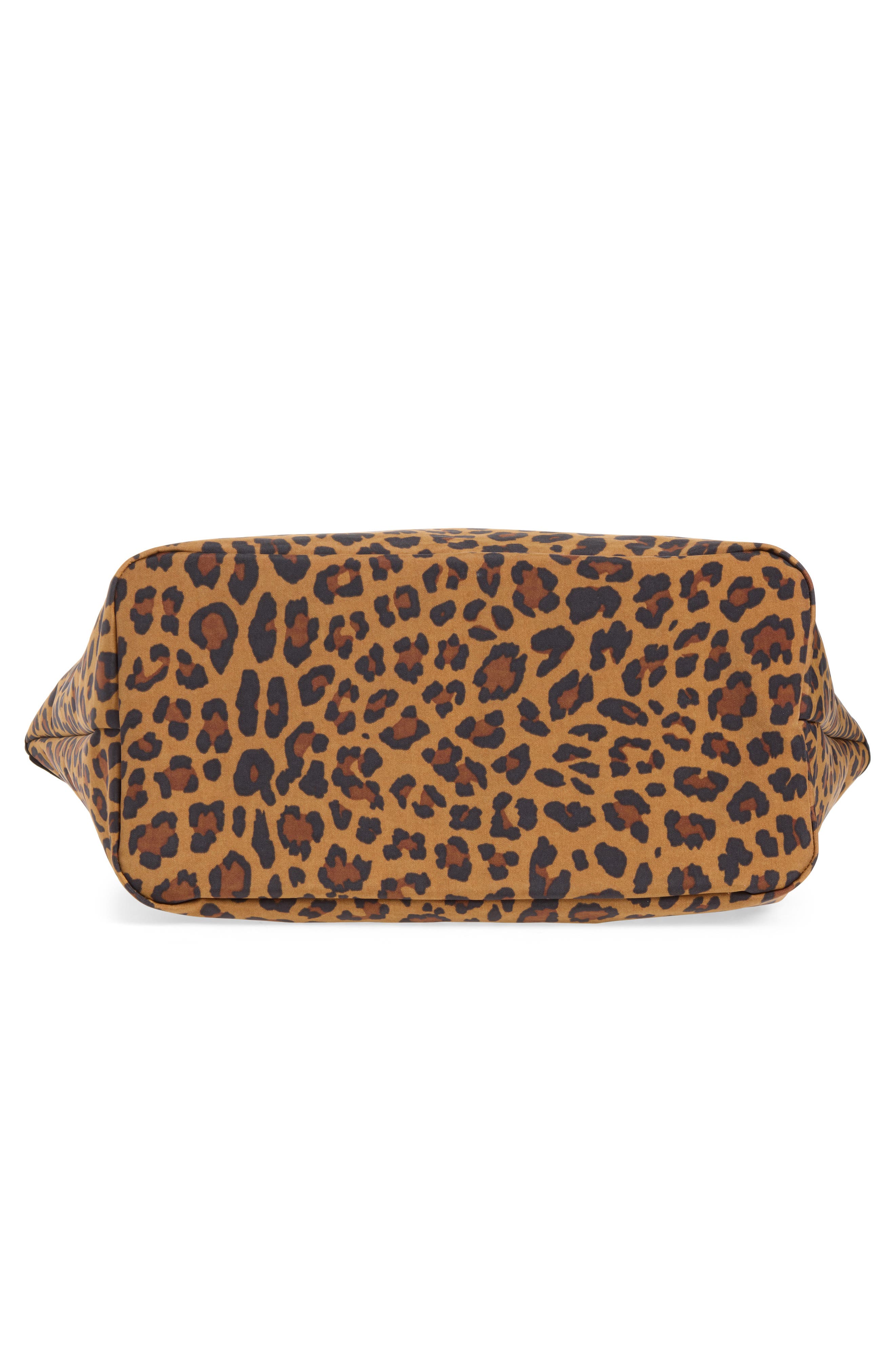 Large Reversible Recycled Nylon Tote, Alternate, color, LEOPARD MIX