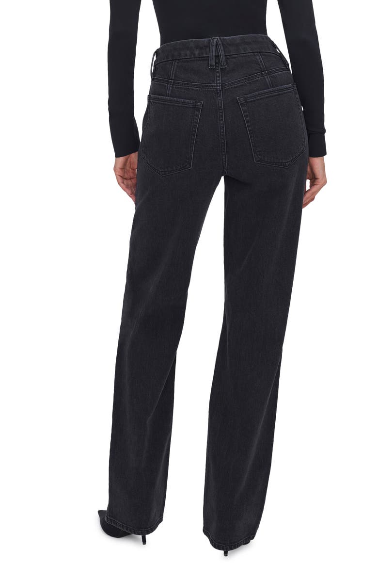 Good American Good '90s Ripped High Waist Relaxed Jeans, Alternate, color, 