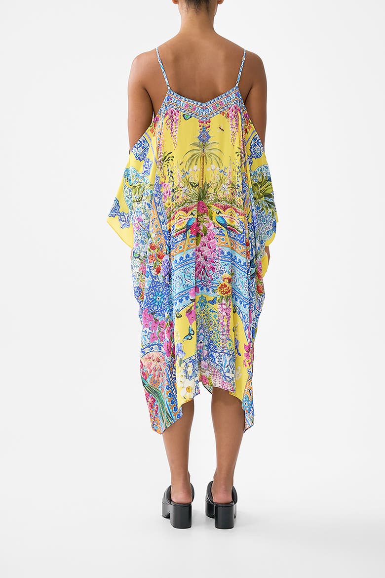 Short Drop Shoulder Strap Kaftan, Alternate, color, Sultanahmet Summer