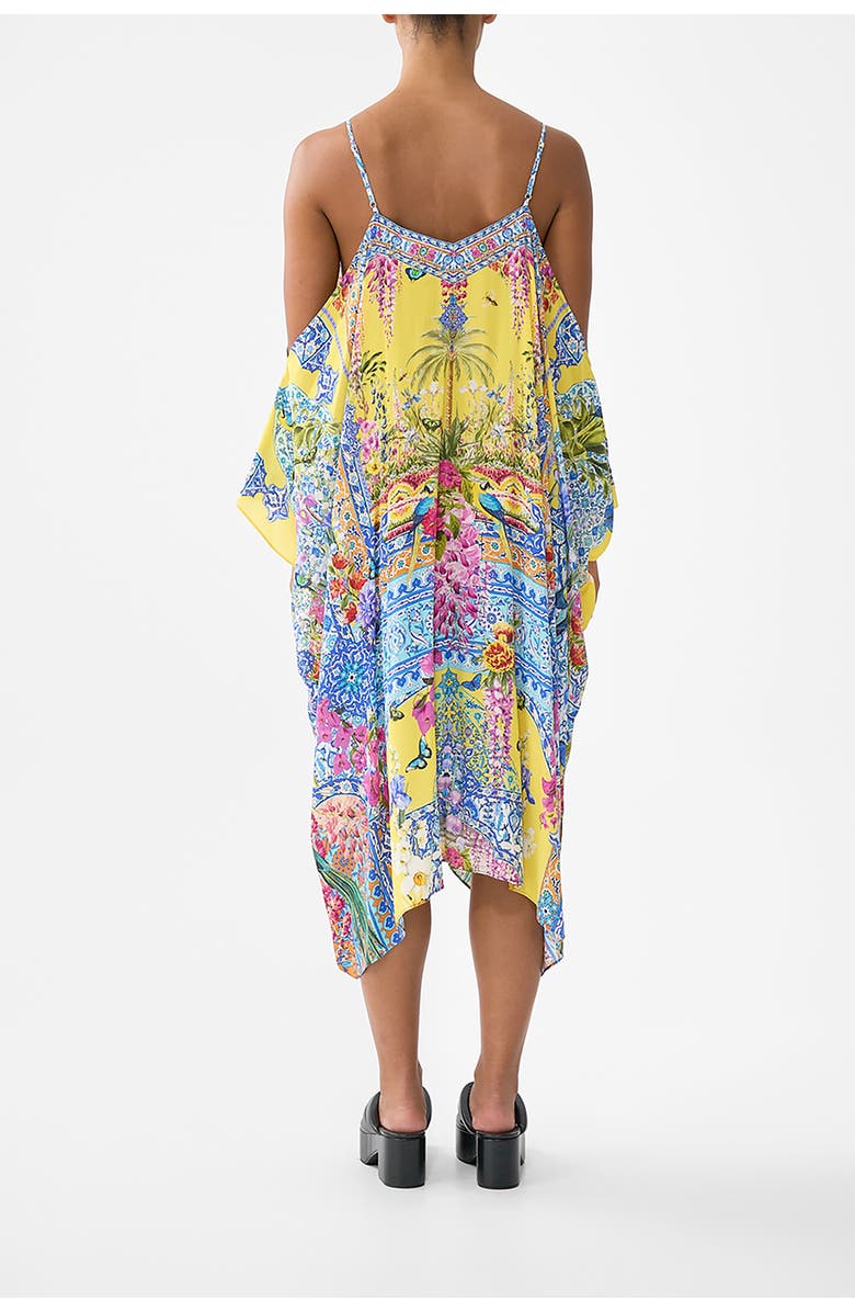 Camilla Short Drop Shoulder Strap Kaftan, Alternate, color, Sultanahmet Summer