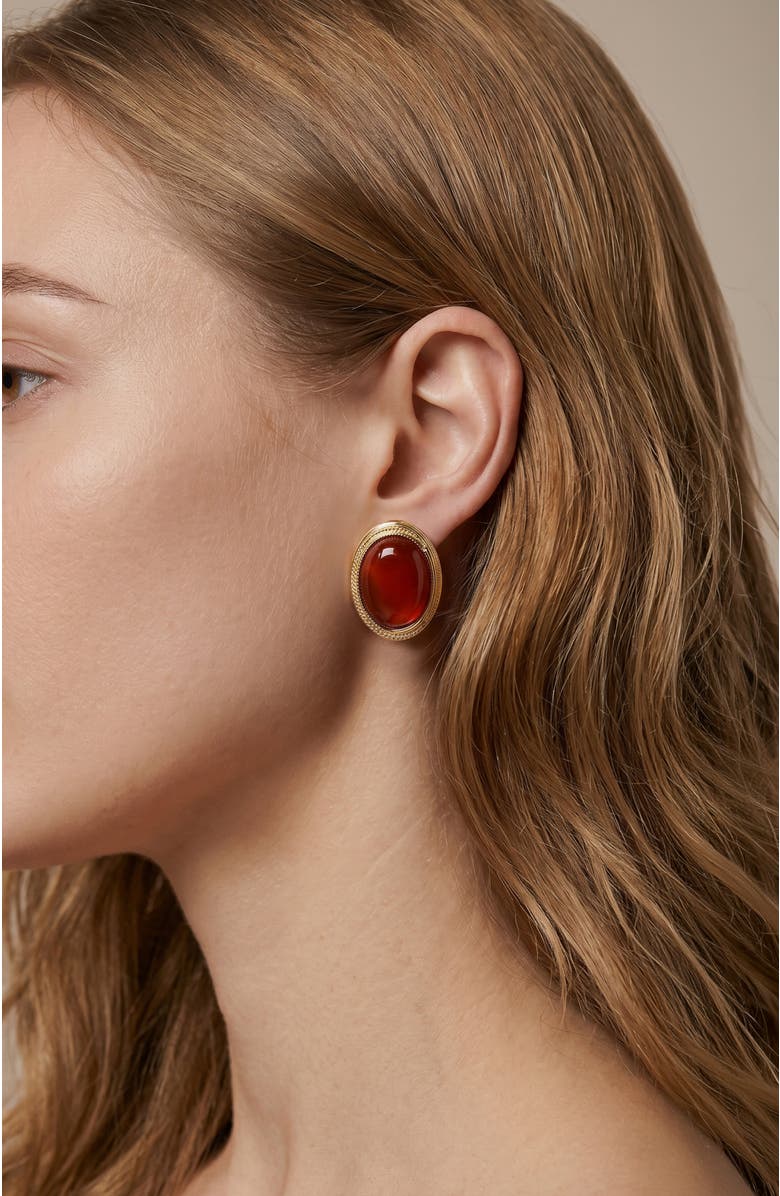 RETRO CHIC Babylon Earrings, Alternate, color, Red
