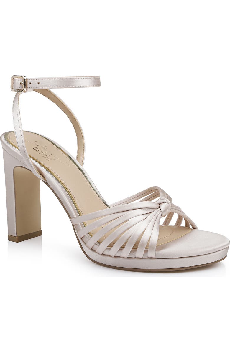 Jewel Badgley Mischka Skylar Ankle Strap Sandal, Main, color, Champagne Satin