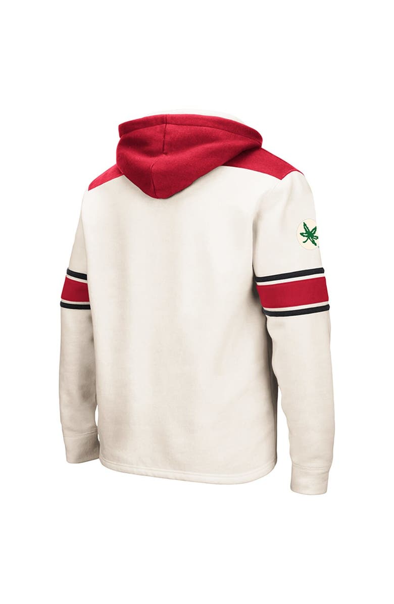 COLOSSEUM Men's Colosseum Cream Ohio State Buckeyes Lace-Up 2.0 Pullover Hoodie, Alternate, color, 