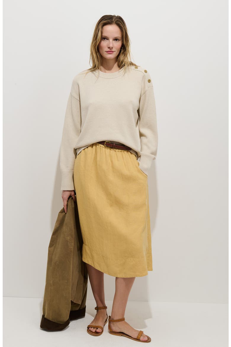 Maddie Linen Skirt, Alternate, color, LIGHT SIENNA