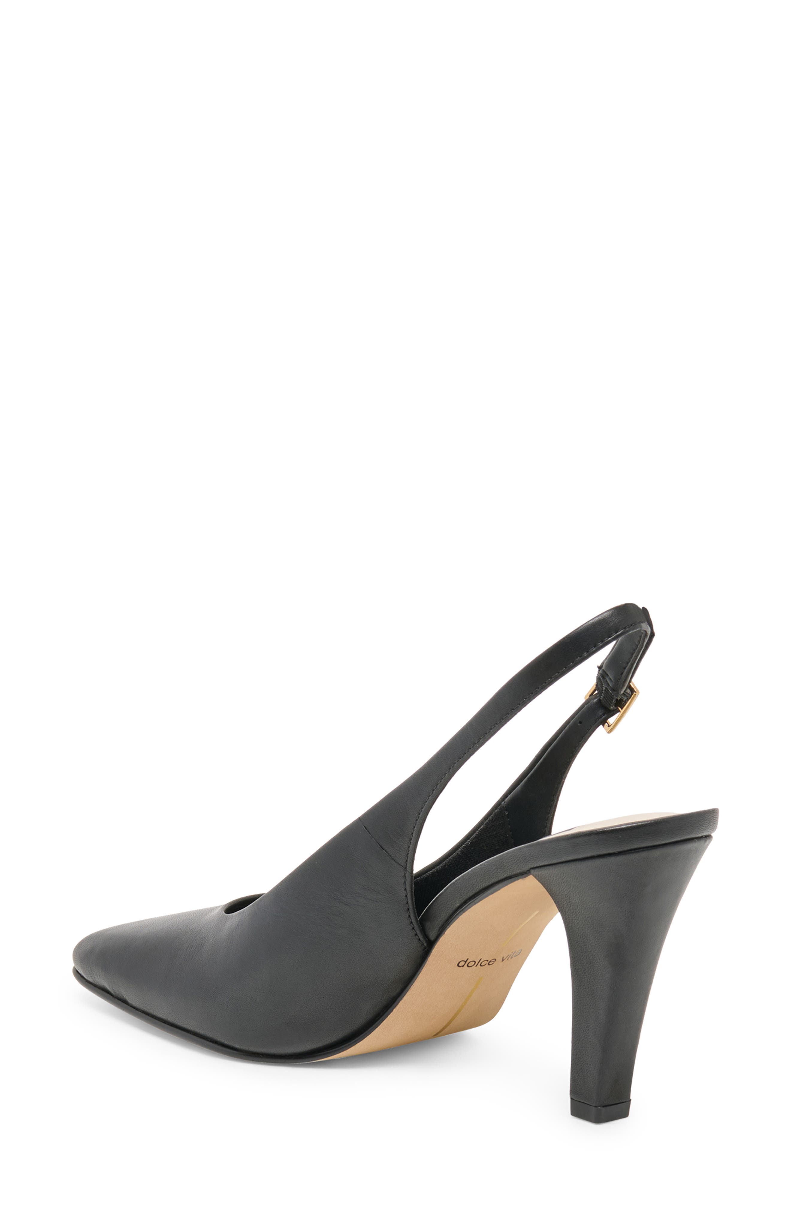 Gessia Slingback Pump, Alternate, color, BLACK LEATHER