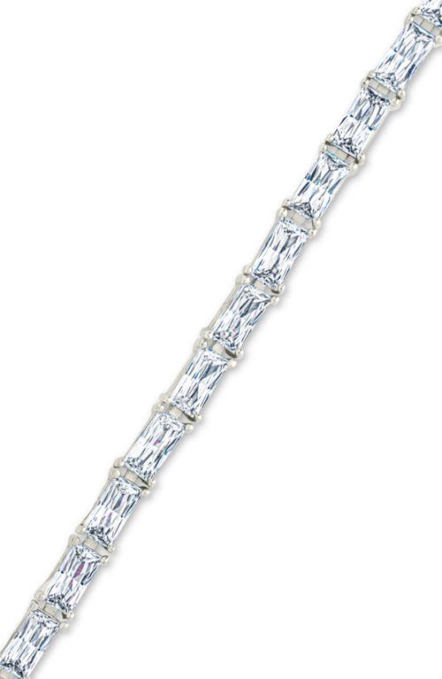 Sterling Forever Blanche Cubic Zirconia Tennis Bracelet In Metallic