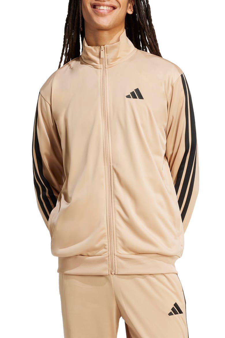 3-Stripes Track Jacket, Main, color, WARM SANDSTONE