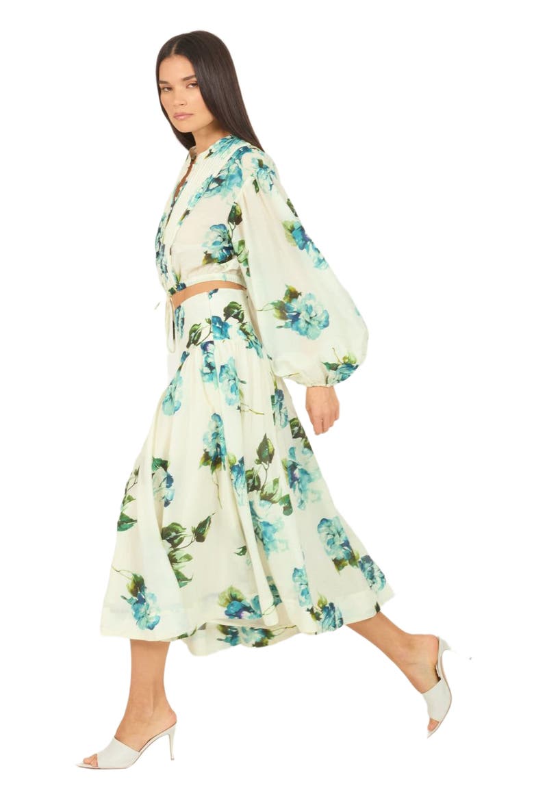 Dell Skirt, Alternate, color, WATERCOLOR BLUE FLORAL