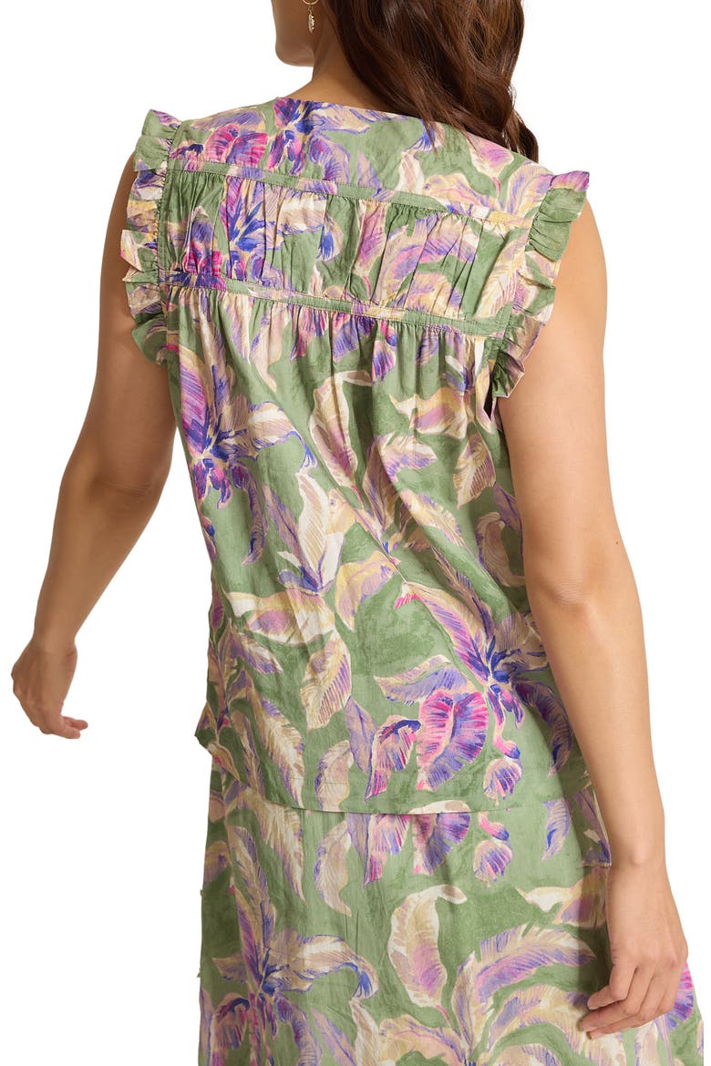 Norte Bloom Ruffle Sleeveless Top, Alternate, color, NATURAL MINT
