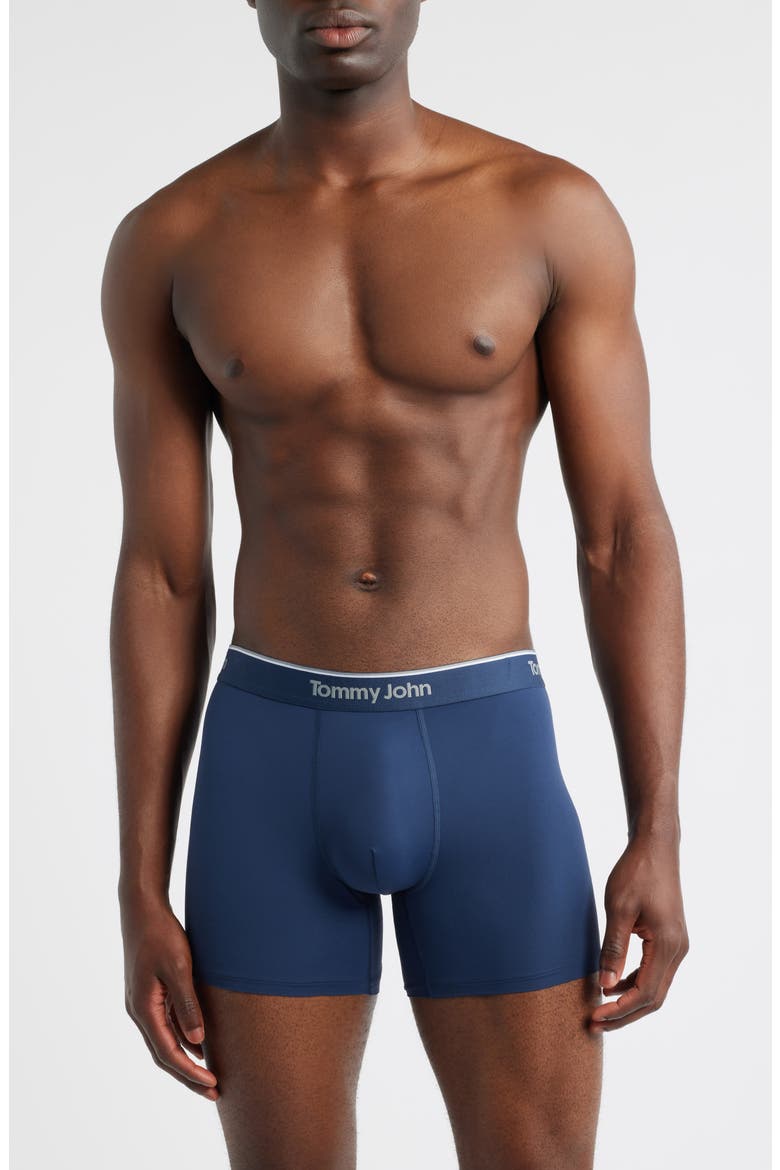 Micro Stretch 4-Pack 4-Inch Boxer Briefs, Alternate, color, CANAL, BLUE, INDIGO, BLUES
