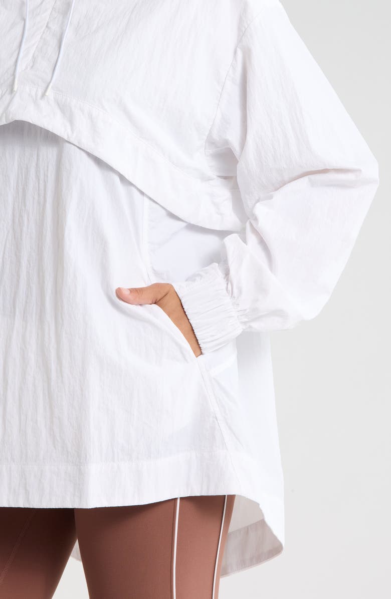 Zella Travel Lite Windbreaker Hooded Anorak, Alternate, color, White